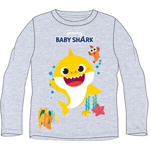 EPlus Chlapčenské tričko s dlhým rukávom - Baby Shark sivé Veľkosť - deti: 104