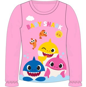 EPlus Dievčenské tričko s dlhým rukávom - Baby Shark ružové Veľkosť - deti: 104
