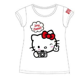 EPlus Dievčenské tričko - Hello Kitty biele Veľkosť - deti: 104