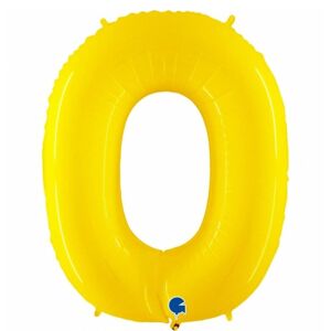 Balónik fóliový číslica 0 žltá 102 cm