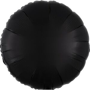 Balónek fóliový kulatý černý 46cm