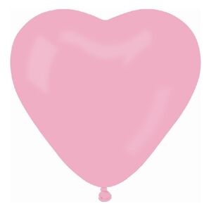 Balóniky latexové srdce ružové 25 cm, 50 ks