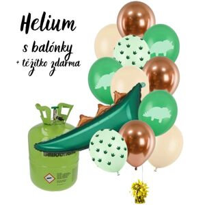 Helium a balonky DINO a těžítkem zdarma