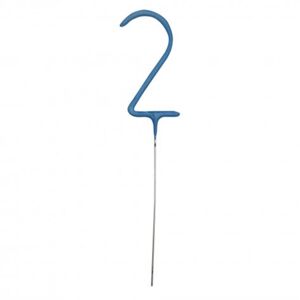 Prskavka glitrová číslica 2 modrá 17,8 cm